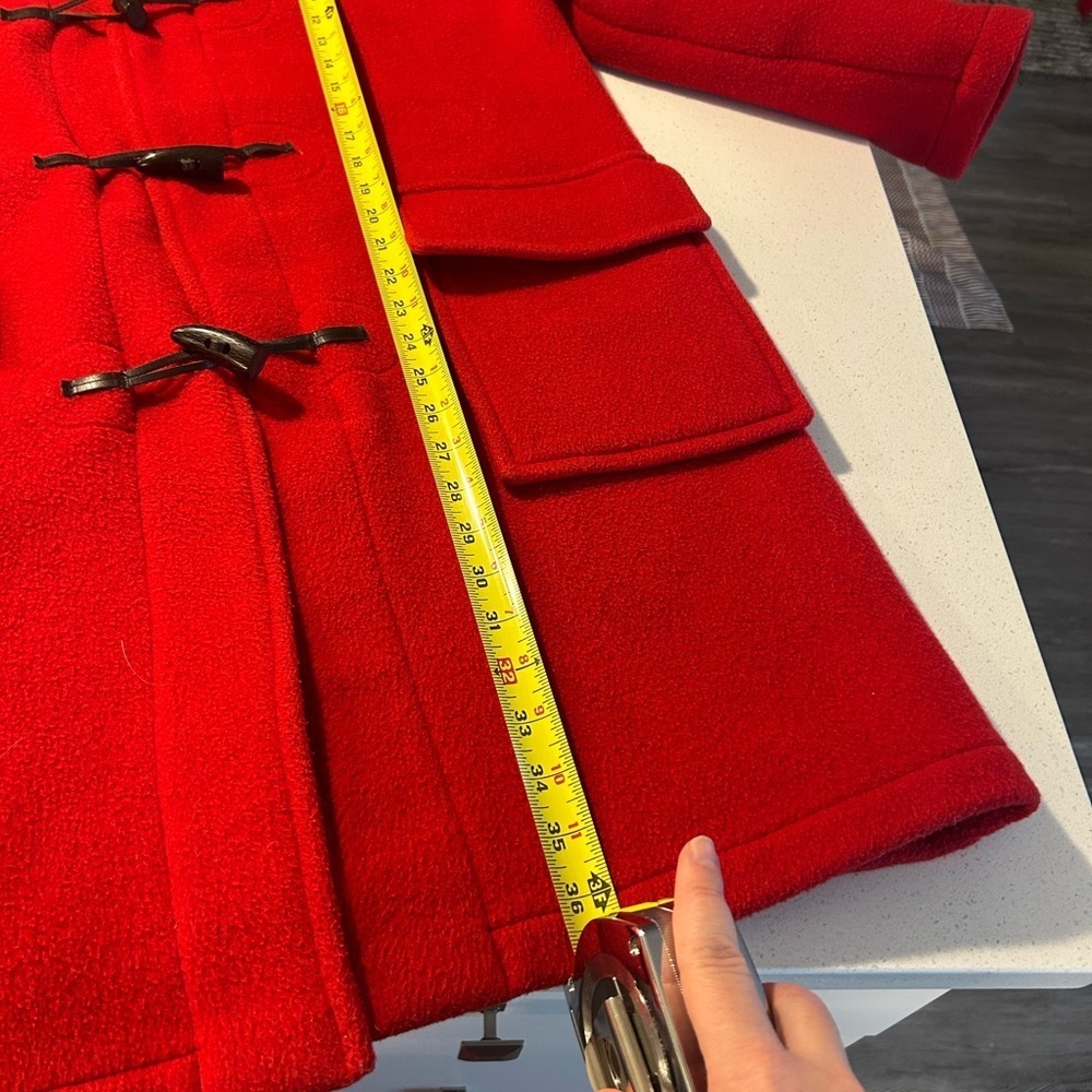 Burberry blue label vintage Red Hooded duffle coat- wool - Picture 5 of 13